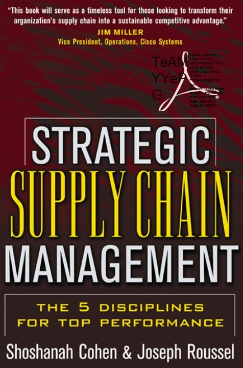 Strategic Supply Chain Management: The Five Disciplines For Top ...