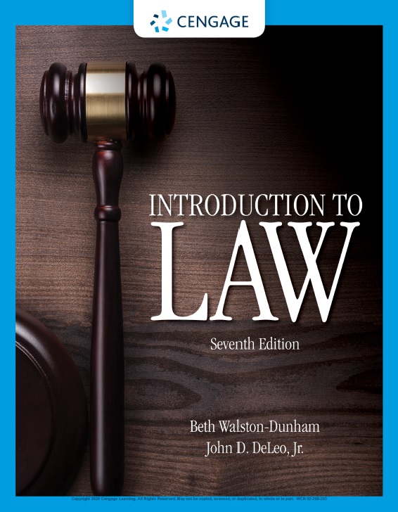 Introduction To Law, 7th Edition PDF By Beth Walston-Dunham